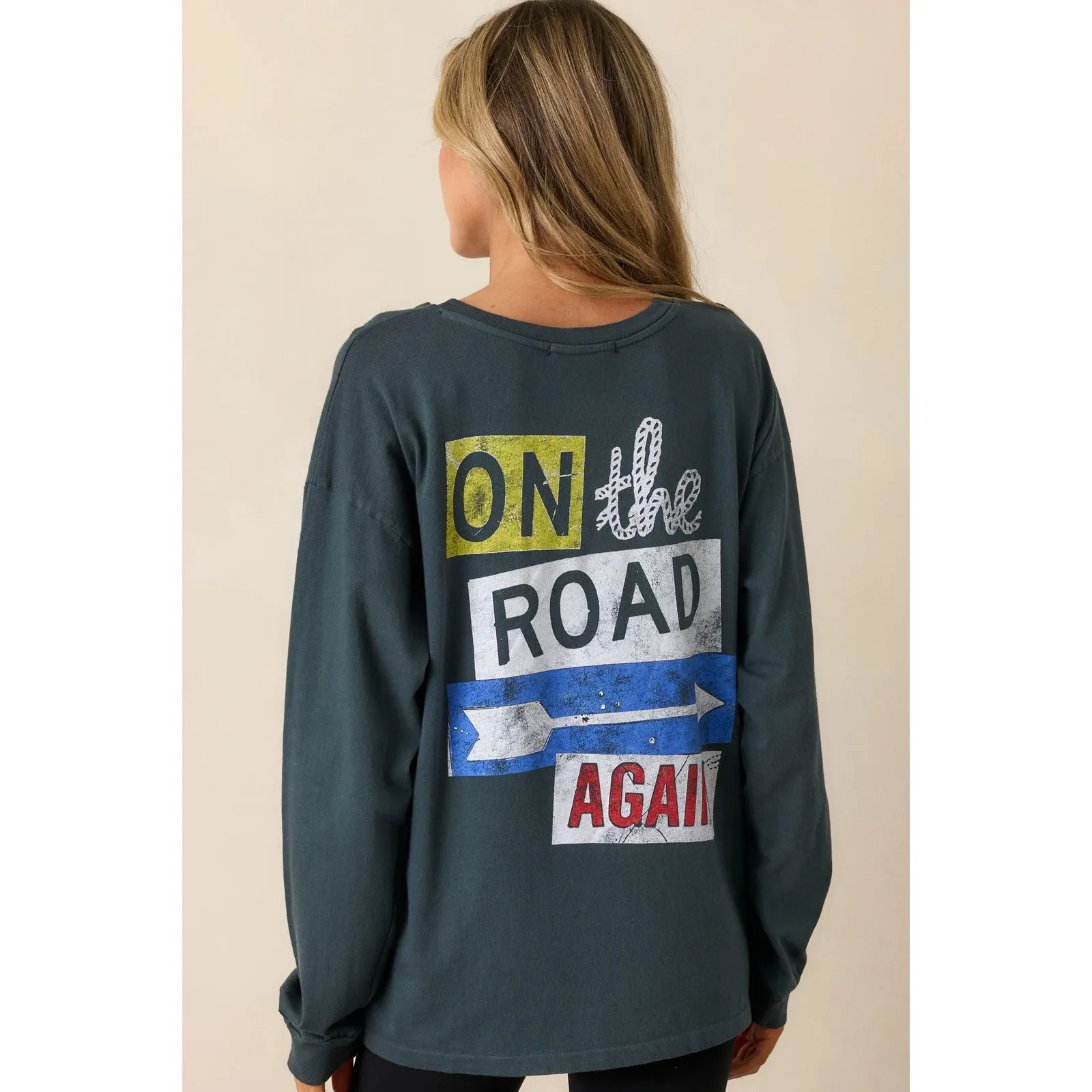 Willie Nelson Daydreamer On The Road Again x Free People LS Tee Shirt S New RARE - Image 2