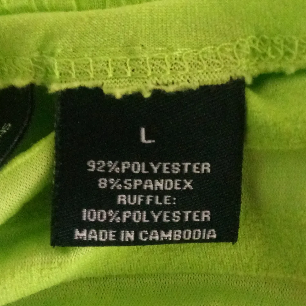 New Directions L Lime Mini Ruffles Sleeveless Top Green Size L - Image 3