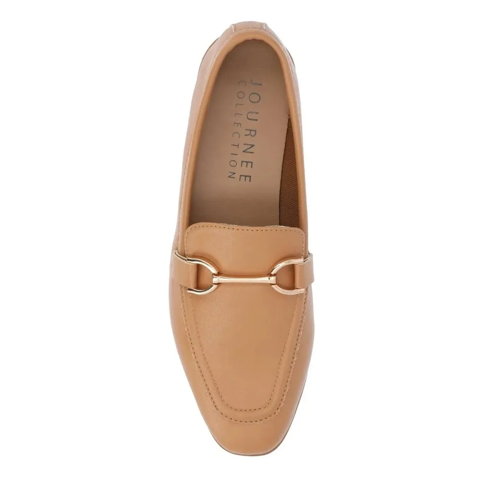 Journee Collection Mizza Slip-On Loafers in Tan, Size 12 NEW in Box - Image 3