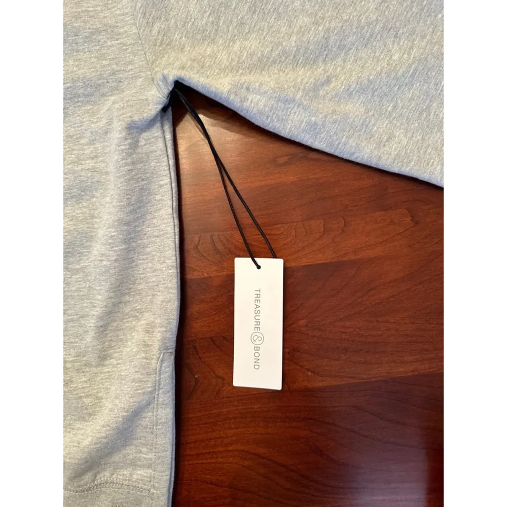 NWT Treasure & Bond XXS (oversized) Gray Lightweight Crewneck Sweater - Image 9