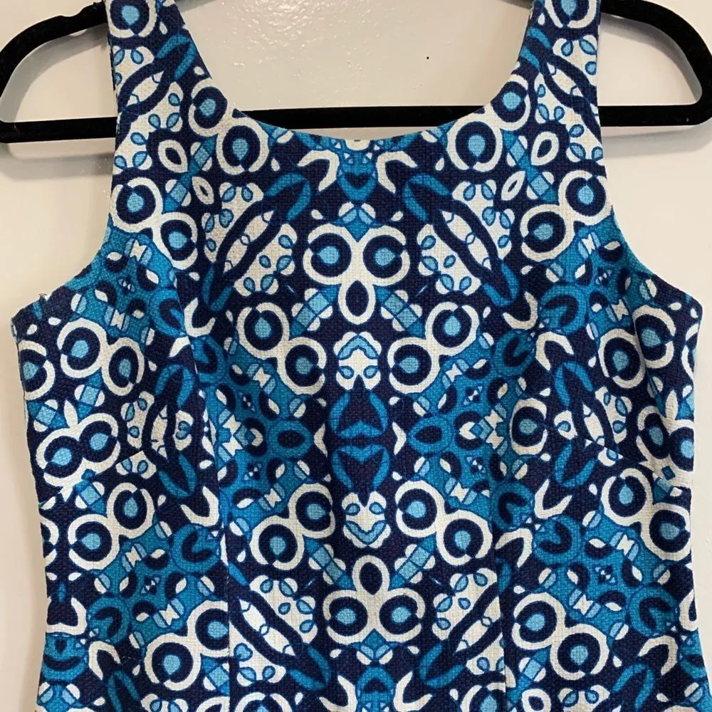 Just...Taylor Dress Blue‎ Print Blue Size 6 - Image 6