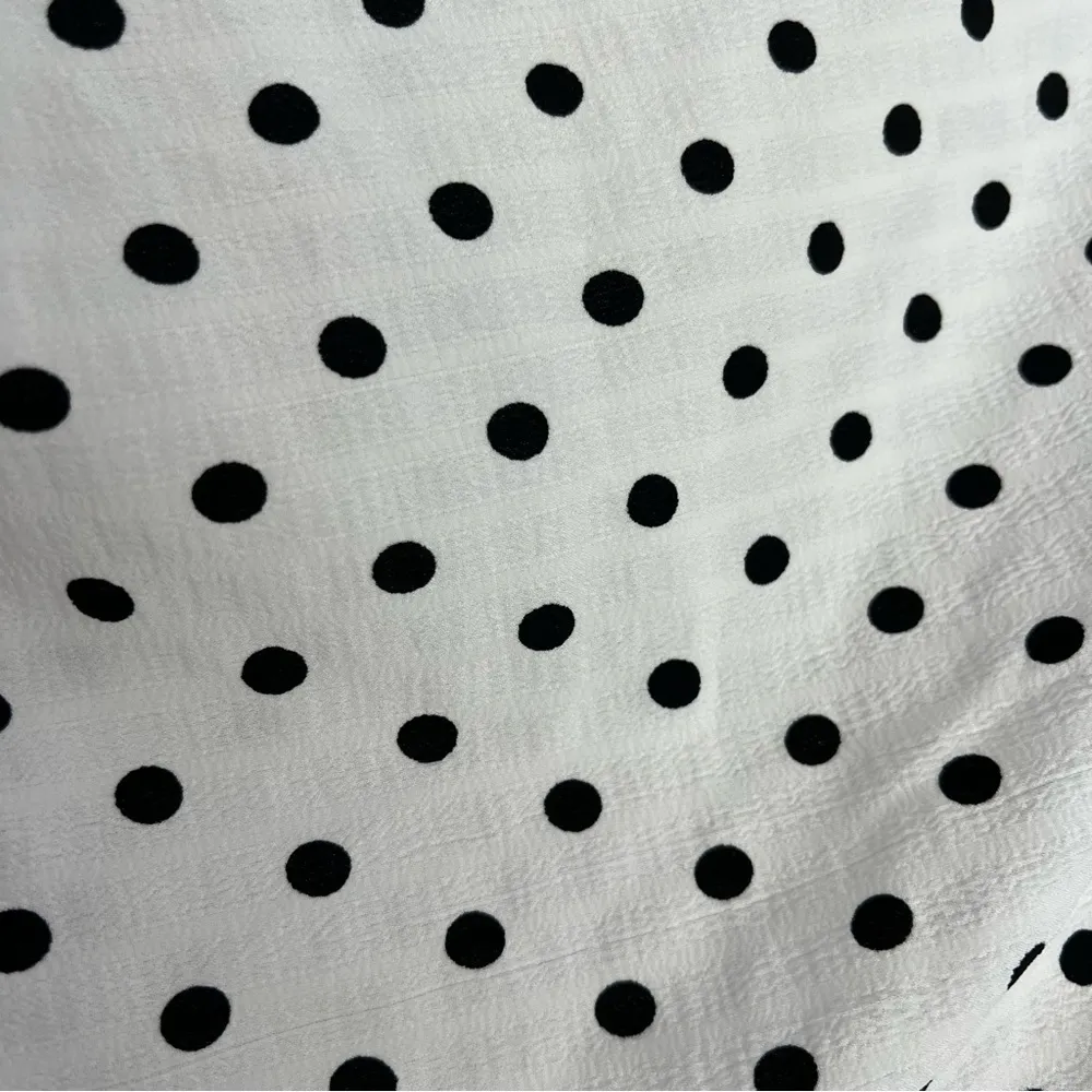 NWT Petal + Pup Tegan ruffle mini skirt polka dots size 12 white black - Image 7