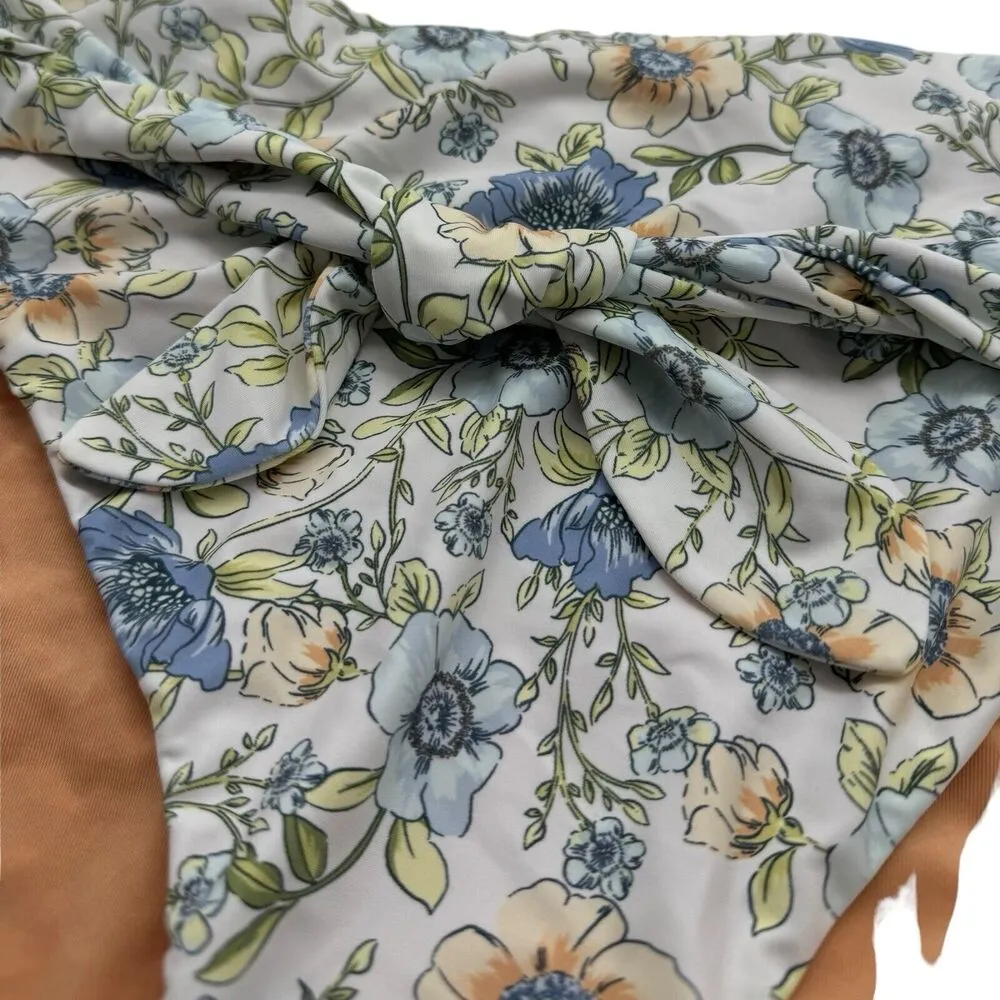 NWT J. Crew High Rise Tie Bikini Bottom Floral Vines Print Women’s Size 3X - Image 4