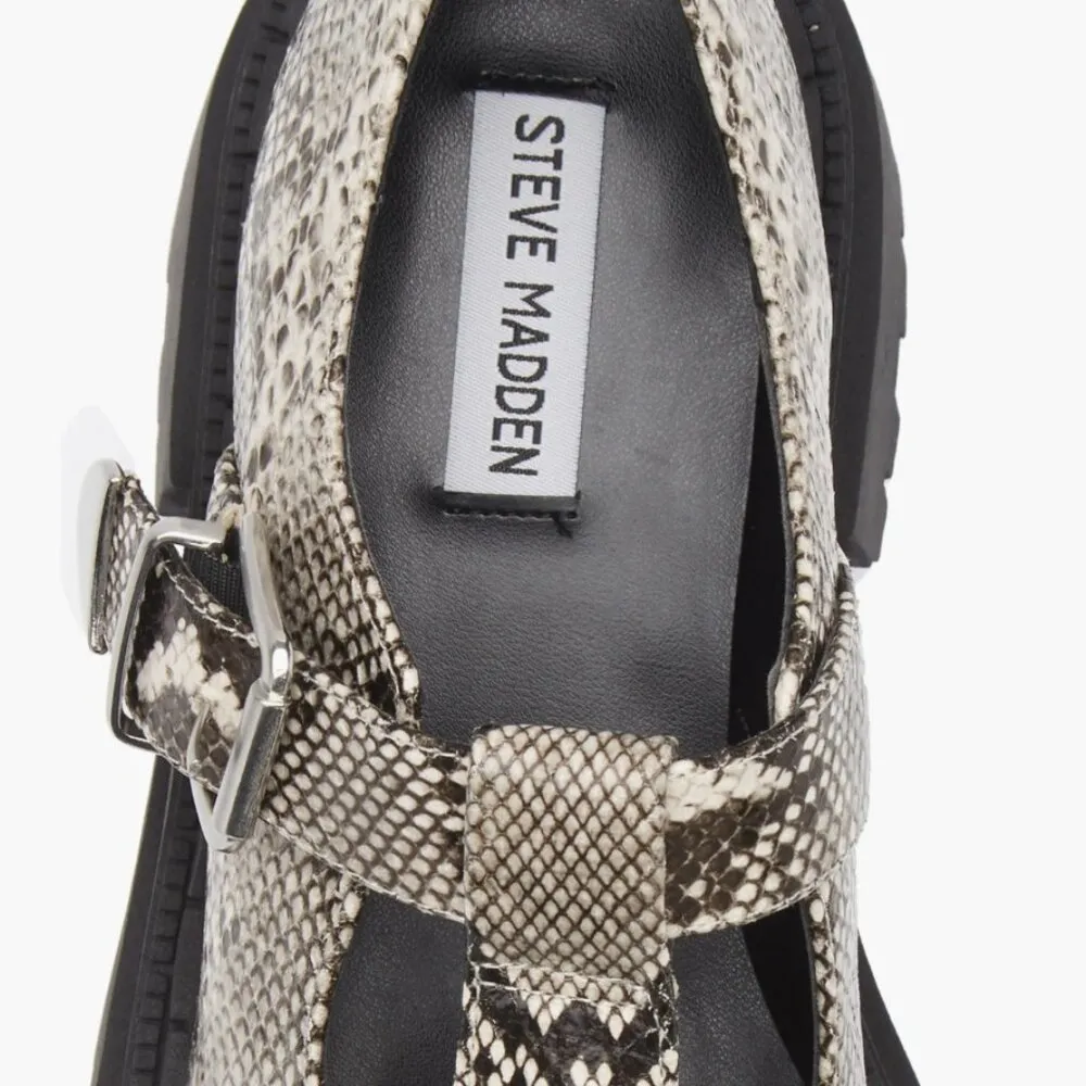 NEW Steve Madden Kamlee Lug Sole Mary Jane  Snakeskin - Image 5