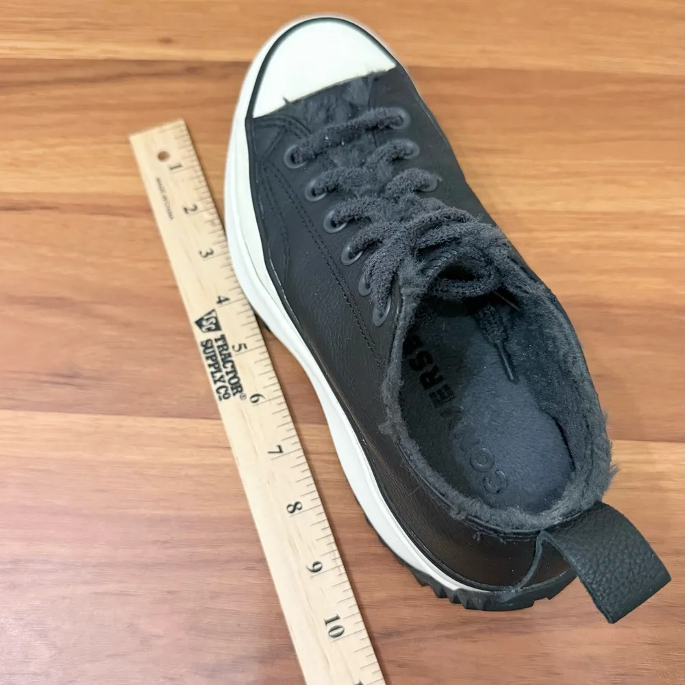 CONVERSE 169551C Run Star Hike Low Cozy Club Black Leather Platform Sneakers 6.5 - Image 9