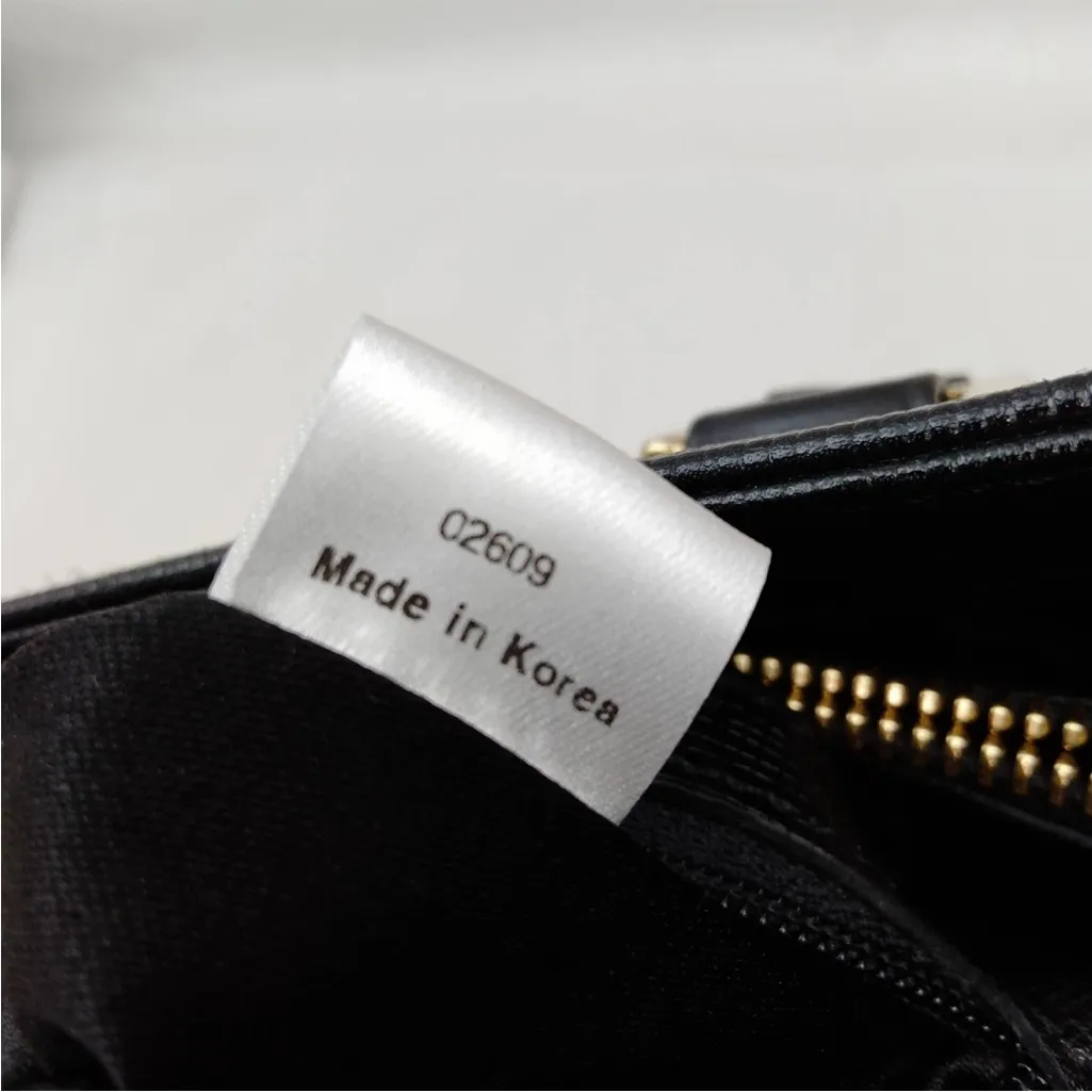 MCM Black Tote with Gold Accents EUC - Image 9