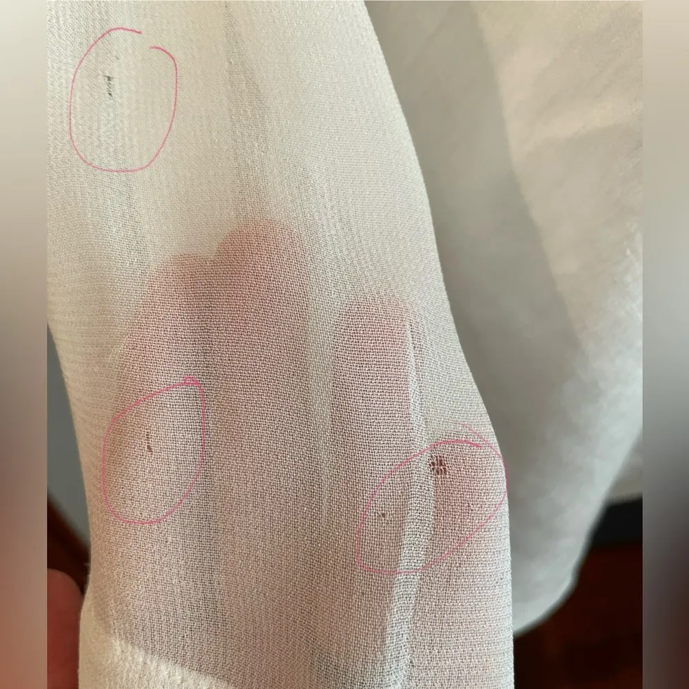 Sundance White Linen Boho Beachy Coastal Cottagecore Lagenlook Long Sleeve Top Size undefined - Image 4