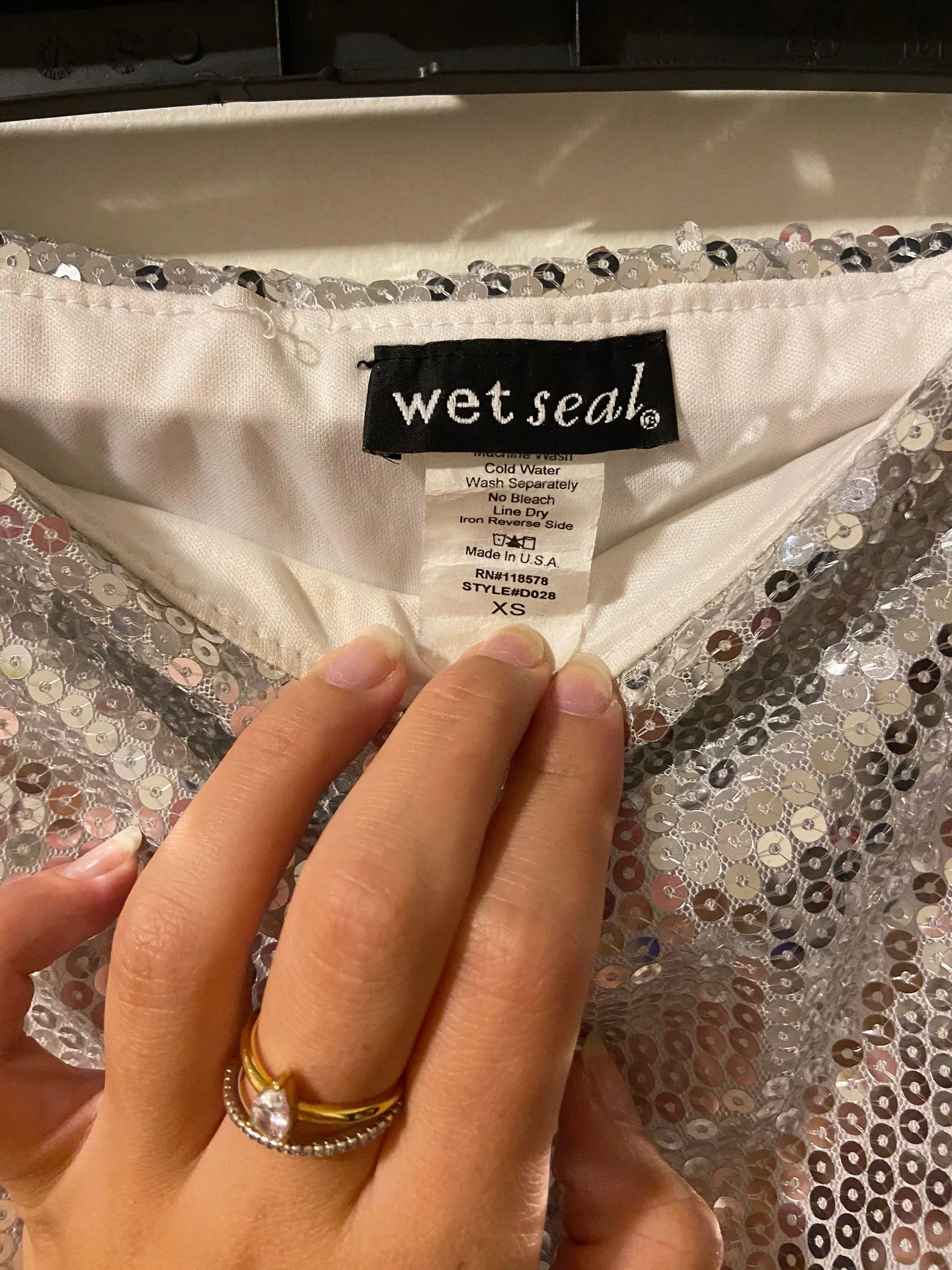 Silver Skirt Size XS - Image 2