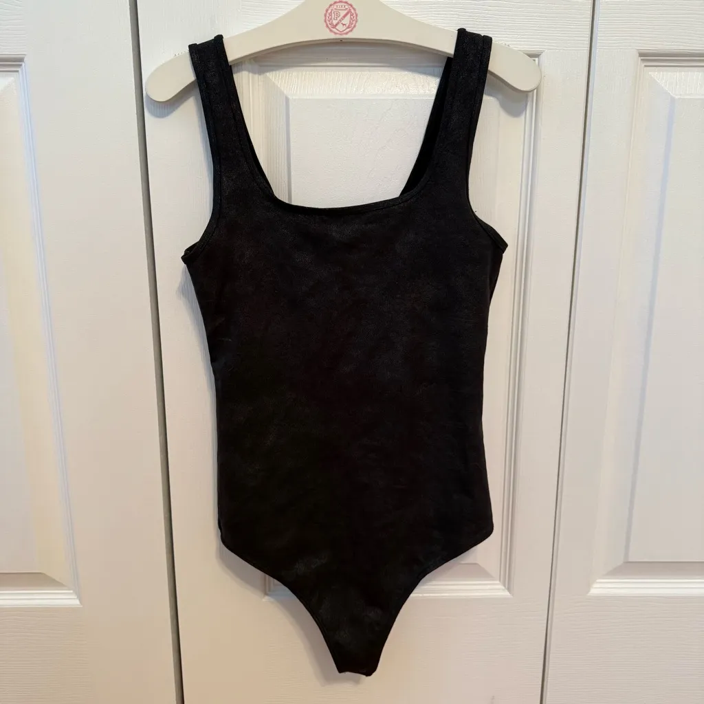 Abercrombie Crackle Faux Leather Tank Bodysuit - Image 2
