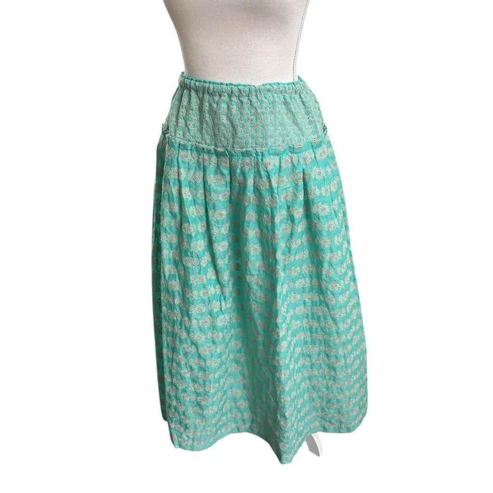Antipast 2Way Embroidery Skirt Dress Combo Mint ES195 NWT Green - Image 5