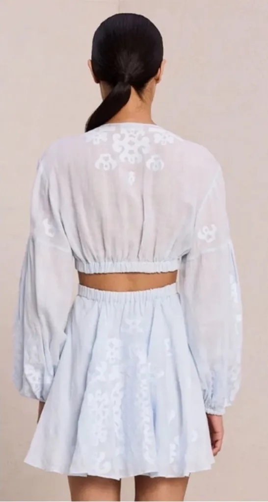 NEW NWT A.L.C. Irene Cutout Dress In Ice Water Blue - Image 3