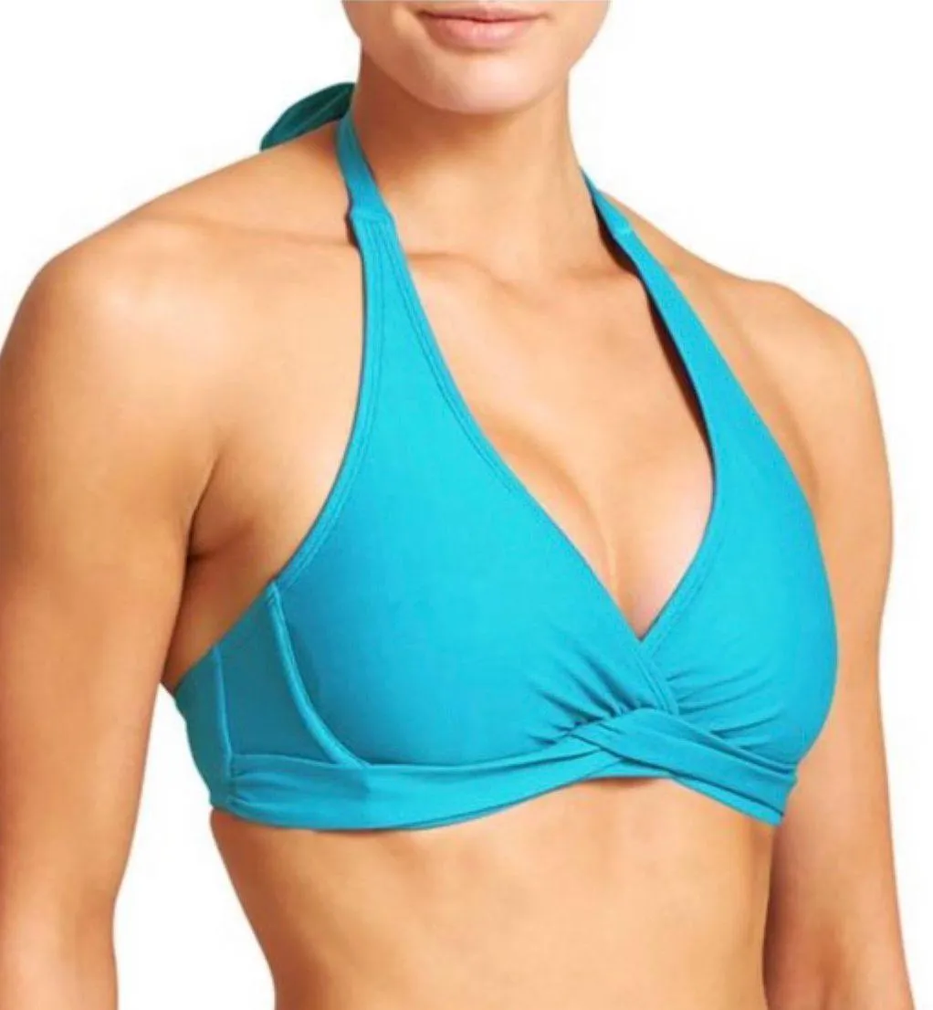 Athleta tara halter Bikini Top bora bora blue - Image 2