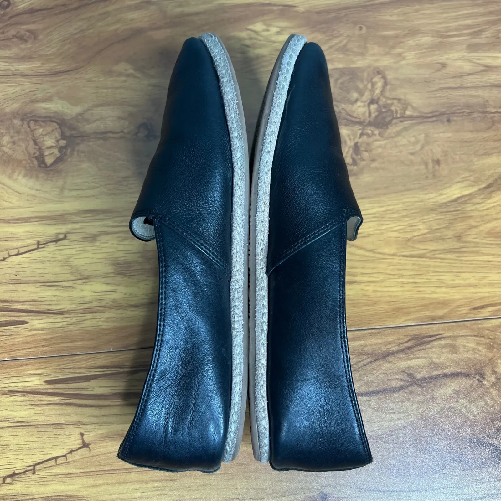 Sam Edelman Everie Black‎ Leather Loafers Flats Women Size 7M Slip On Shoes - Image 9