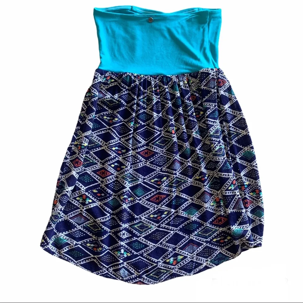 Roxy Small Blue Strapless Mini Dress - Image 3