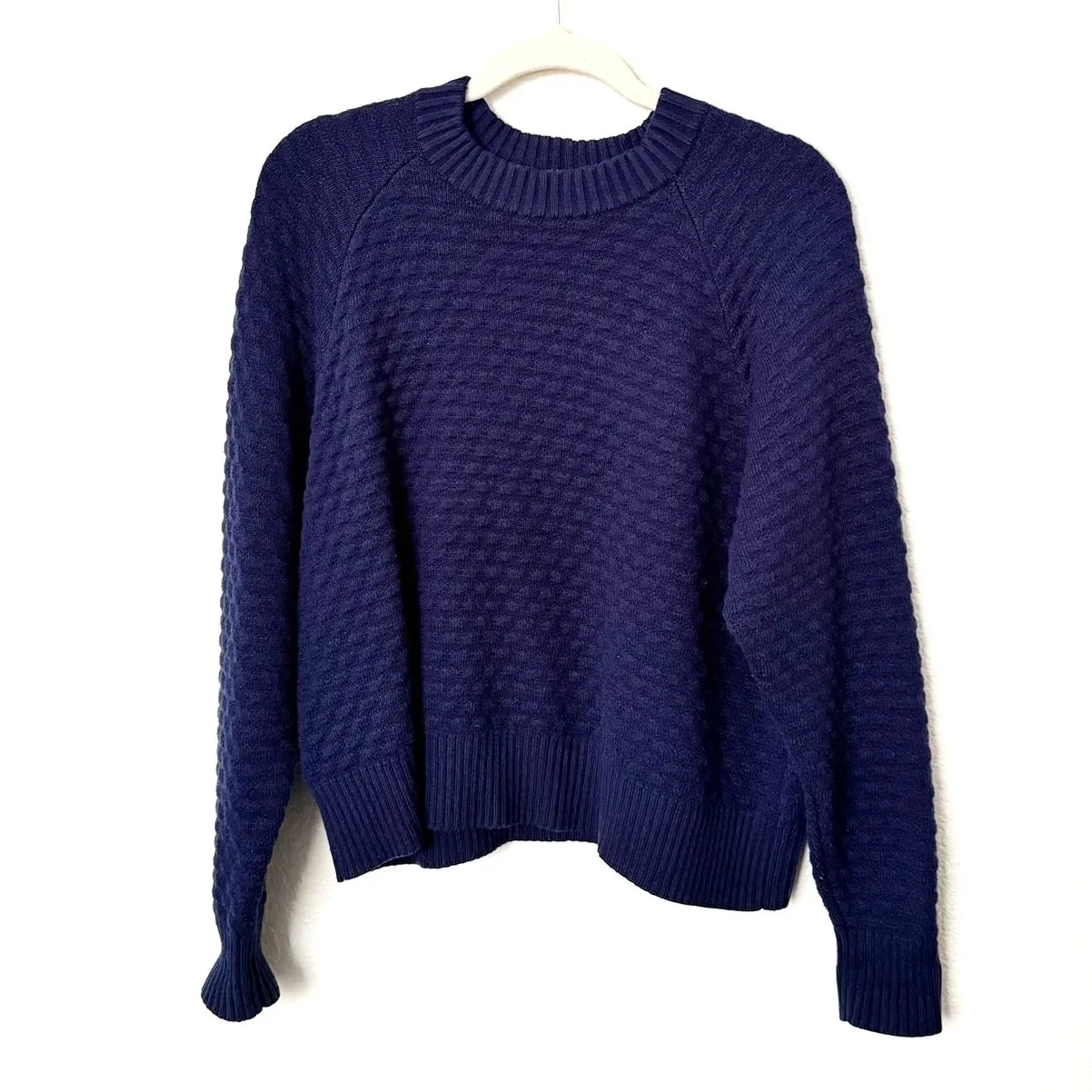 [Lululemon] Blue Night Sea Texture Play Crew Neck Sweater Classic Size Medium M - Image 2