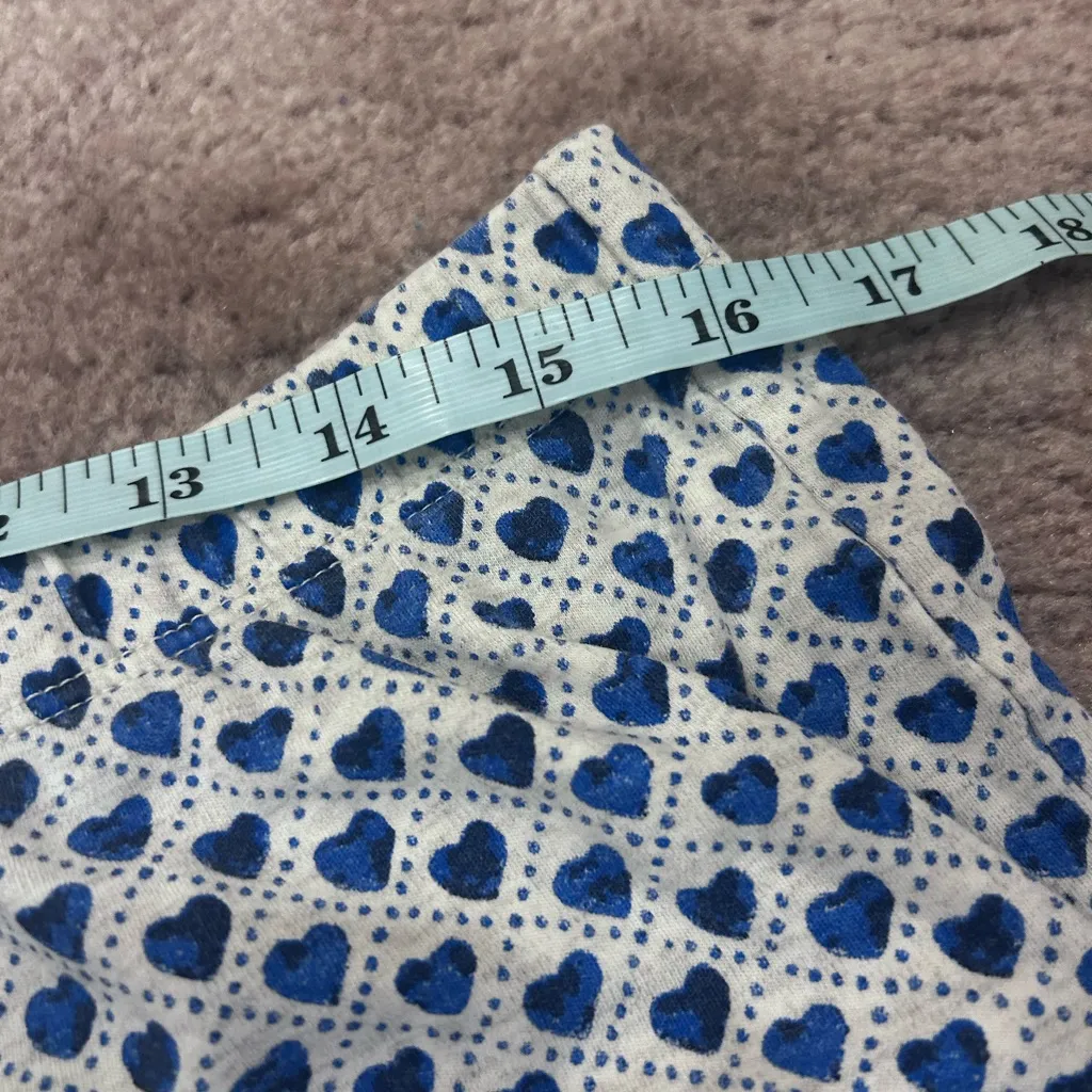 Roller Rabbit Blue Quilted Hearts Earth Day Polo Pajama Set Cotton Large Rare - Image 13