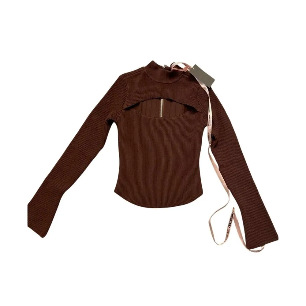 NWT  Georgina cocoa knitted corset size small - Image 2