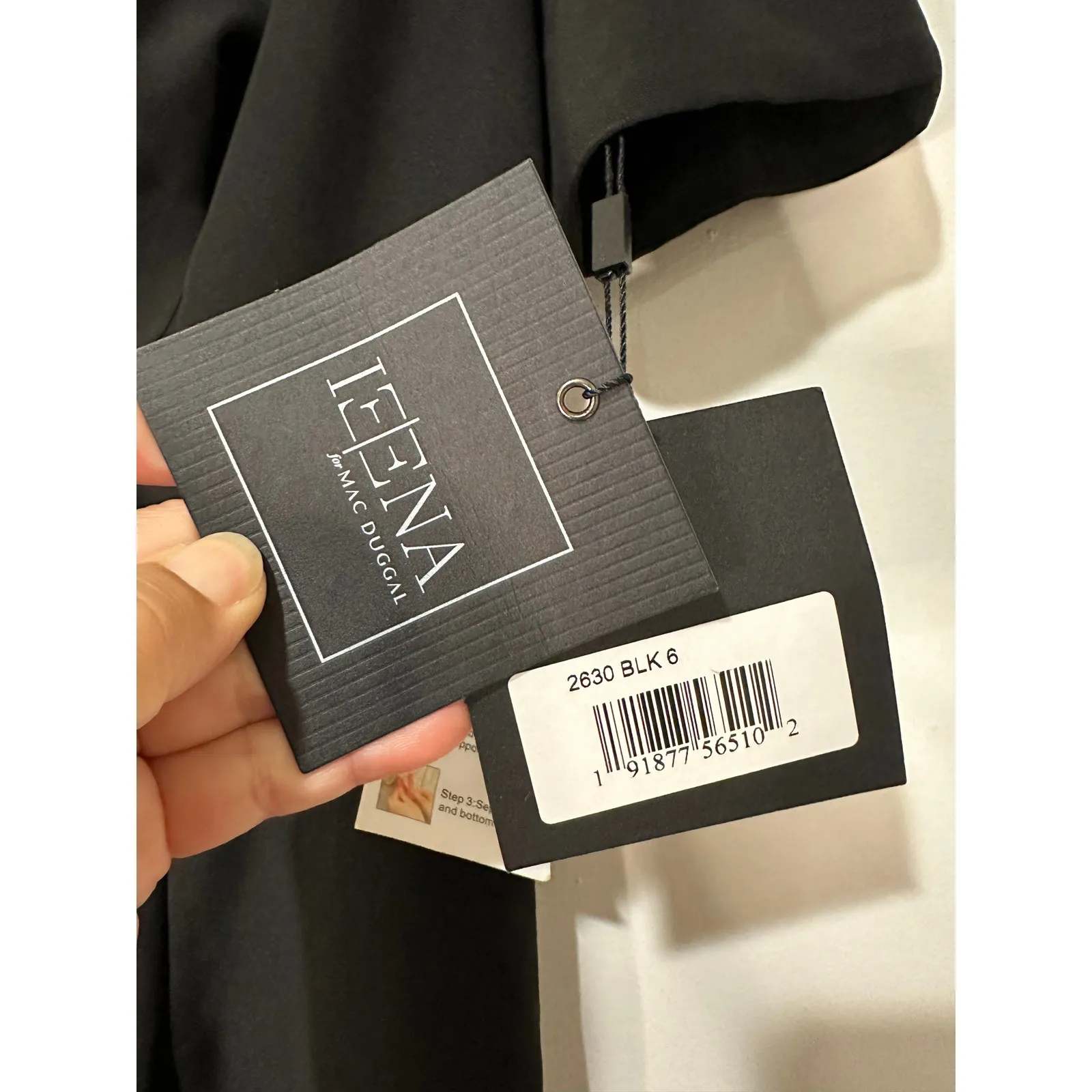 Ieena for Mac Duggal Rhinestone Cutout Sheath Gown Black #2630 Size 6 NWT Dressy - Image 9