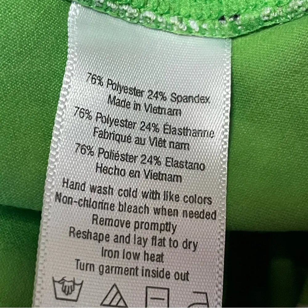 ALO Yoga Leggings Womens XS High Waist Capri Green Palm Springs Print Pants - Image 13