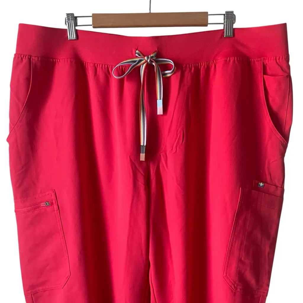 Figs Hibiscus Pride High Waisted Zamola Joggers Scrub Pants Size 4XL NWT - Image 4