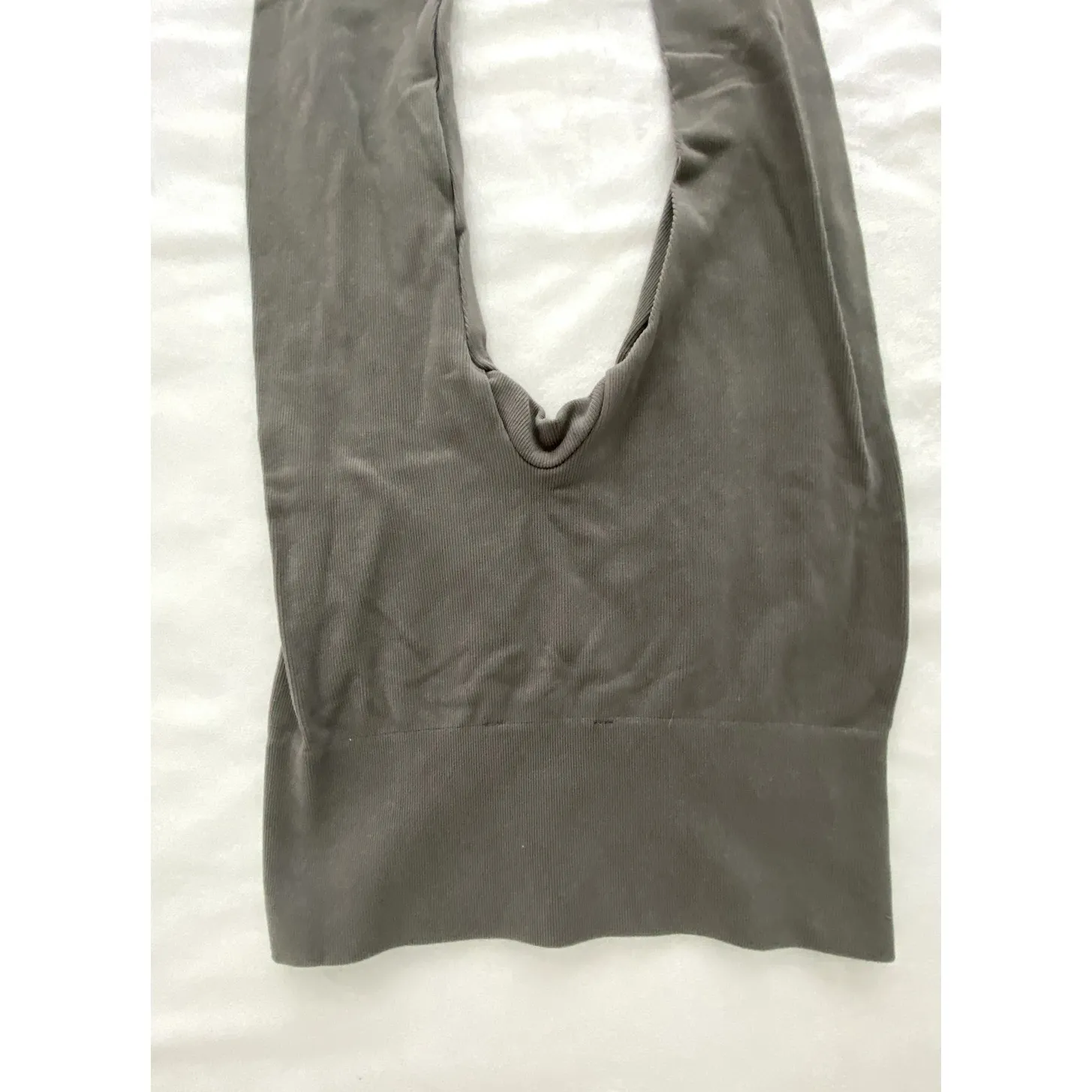 Womens Pull & Bear Seamless Ribbed Cotton Legging Size XS/S Brown - Image 4