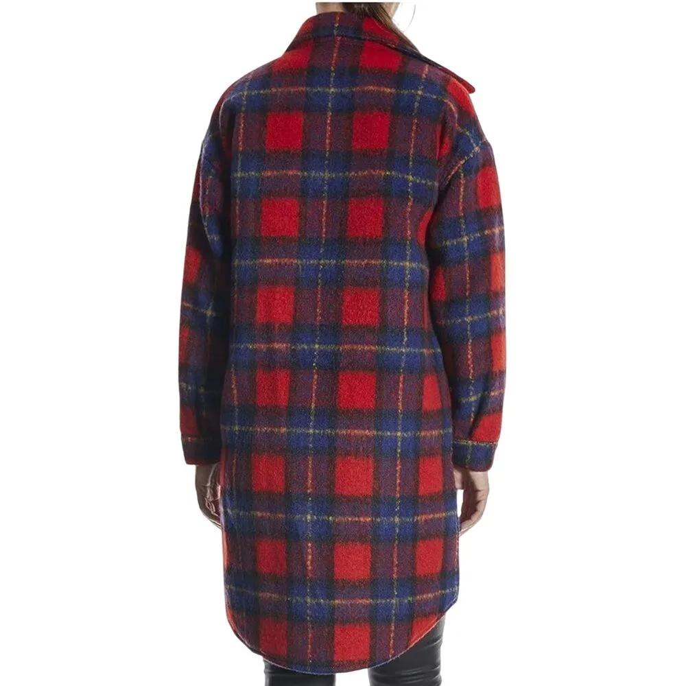 OAT NEW YORK Women's Side Slit Shacket / Stylish Coat, New with Tag MSRP $199 Red Size XL - Image 5