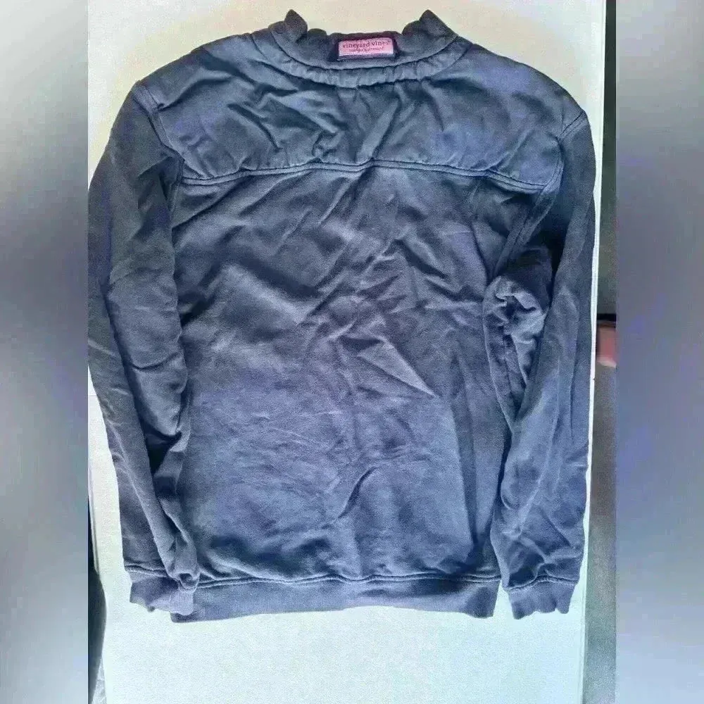 Vineyard Vines Martha's Vineyard 1/4 Zip Shep Sweater Size S Navy Blue 6K0483 - Image 3