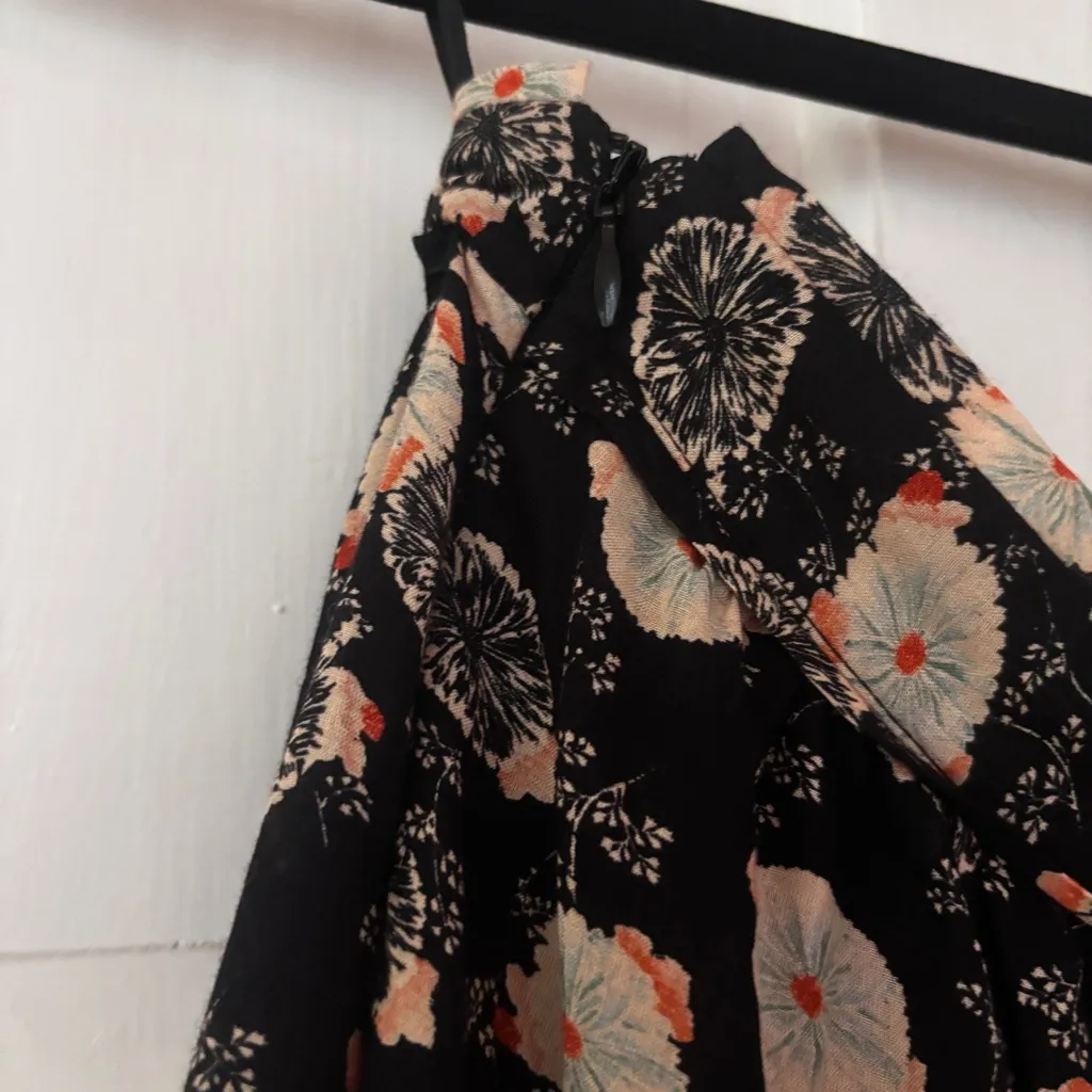 Ulla‎ Johnson Tulia Floral Midi Skirt Noir Floral Print Size 12 Ruffle Layered - Image 15