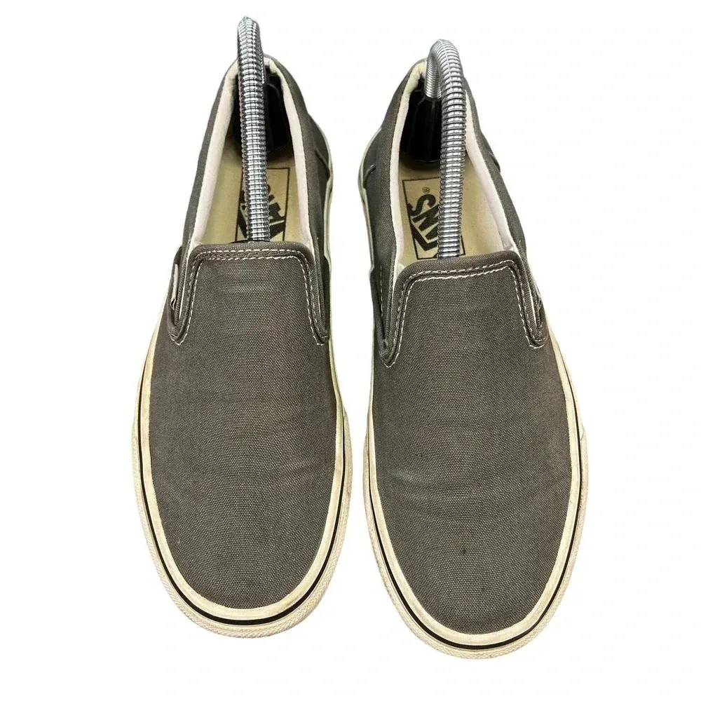 VANS Classic Slip-On Charcoal Gray Unisex‎ Canvas Sneakers Men's 6.5/Women's 8.0 - Image 4