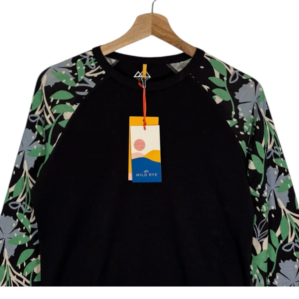 NEW Wild Rye Evie Raglan Base Layer Top Size 8 Black - Image 3