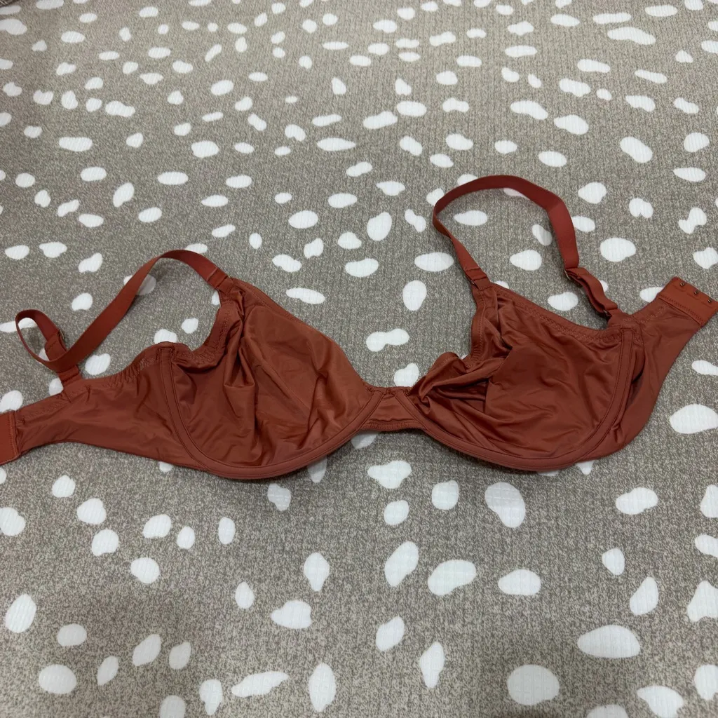 CUUP Bra the triangle clay wiring wired teardrop cups micro vneck Orange Size undefined - Image 2