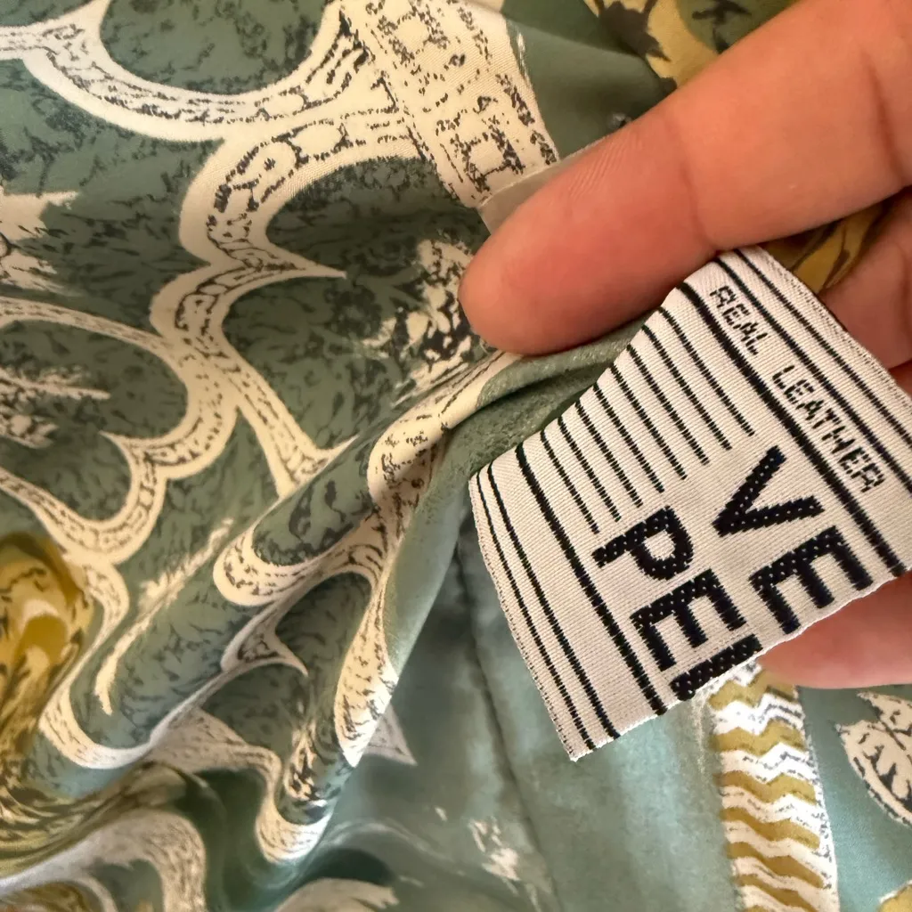 Firenze Leather Jacket Womens Long MADE IN ITALY Coat Black Floral Lined L / XL Size L - Image 6