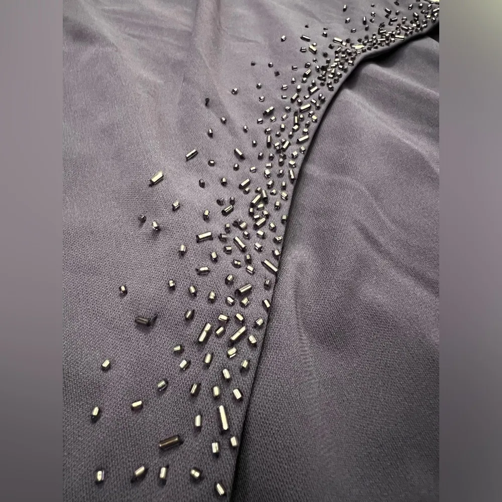 Vintage Niki 90s Purple Long Formal Dress with Beads - Image 6