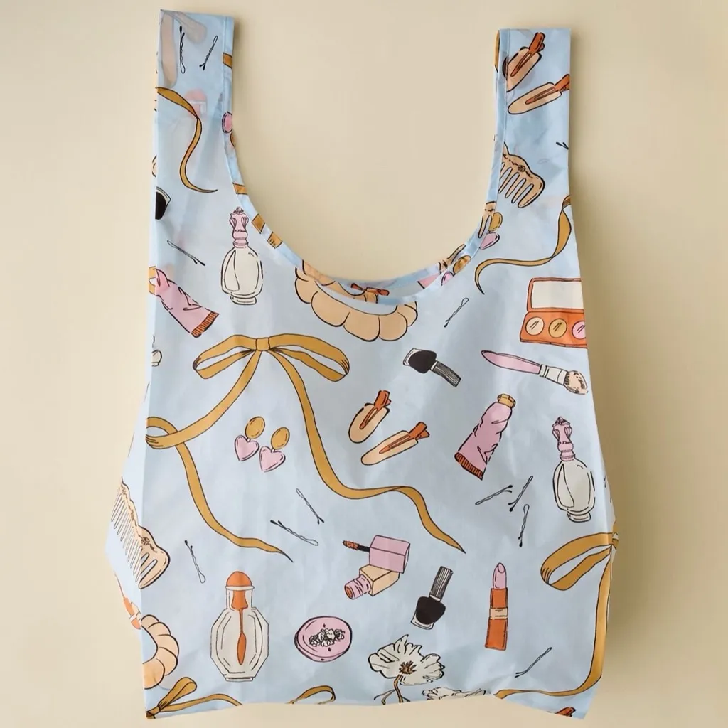 BAGGU Standard Reusable Tote Bag - Get Ready With Me Print - Amazing Gift! 🎁 - Image 1