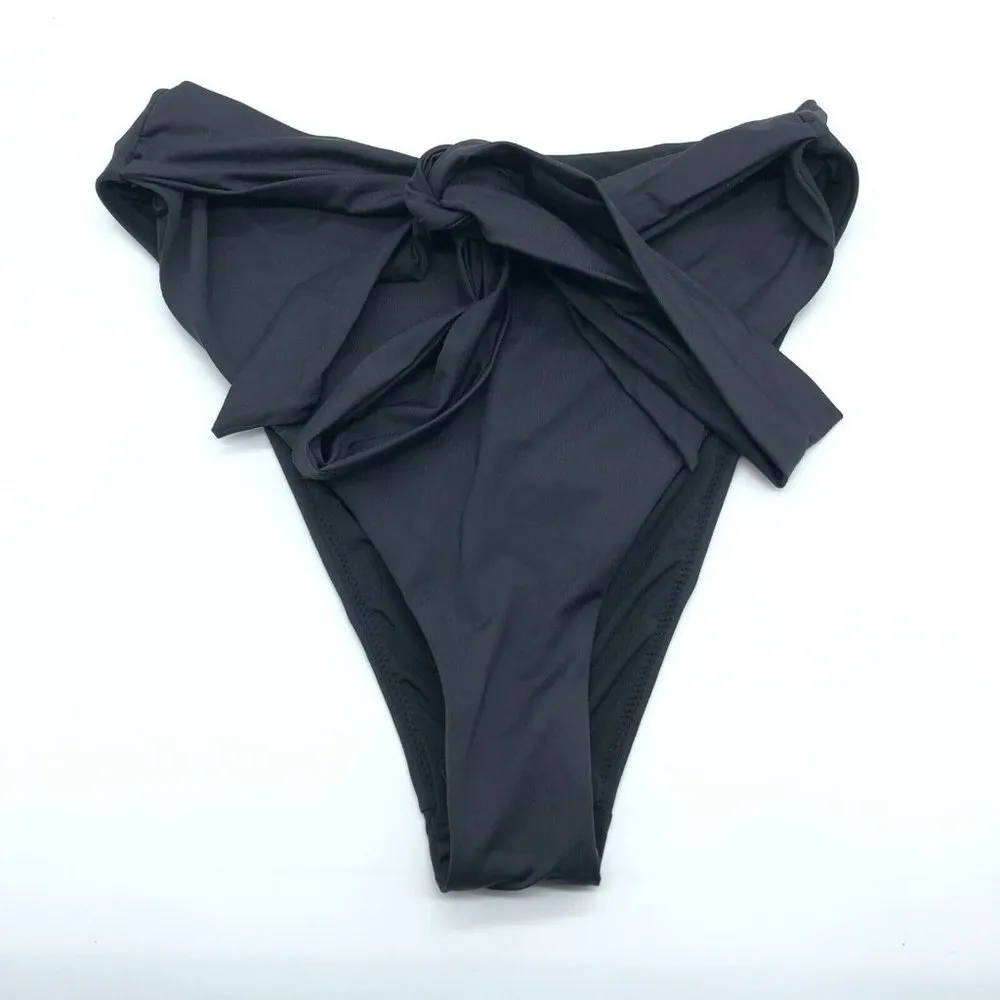 Good American 10 Ways To Wear Bikini Bottom Ties High Rise Black 3 US L - Image 4