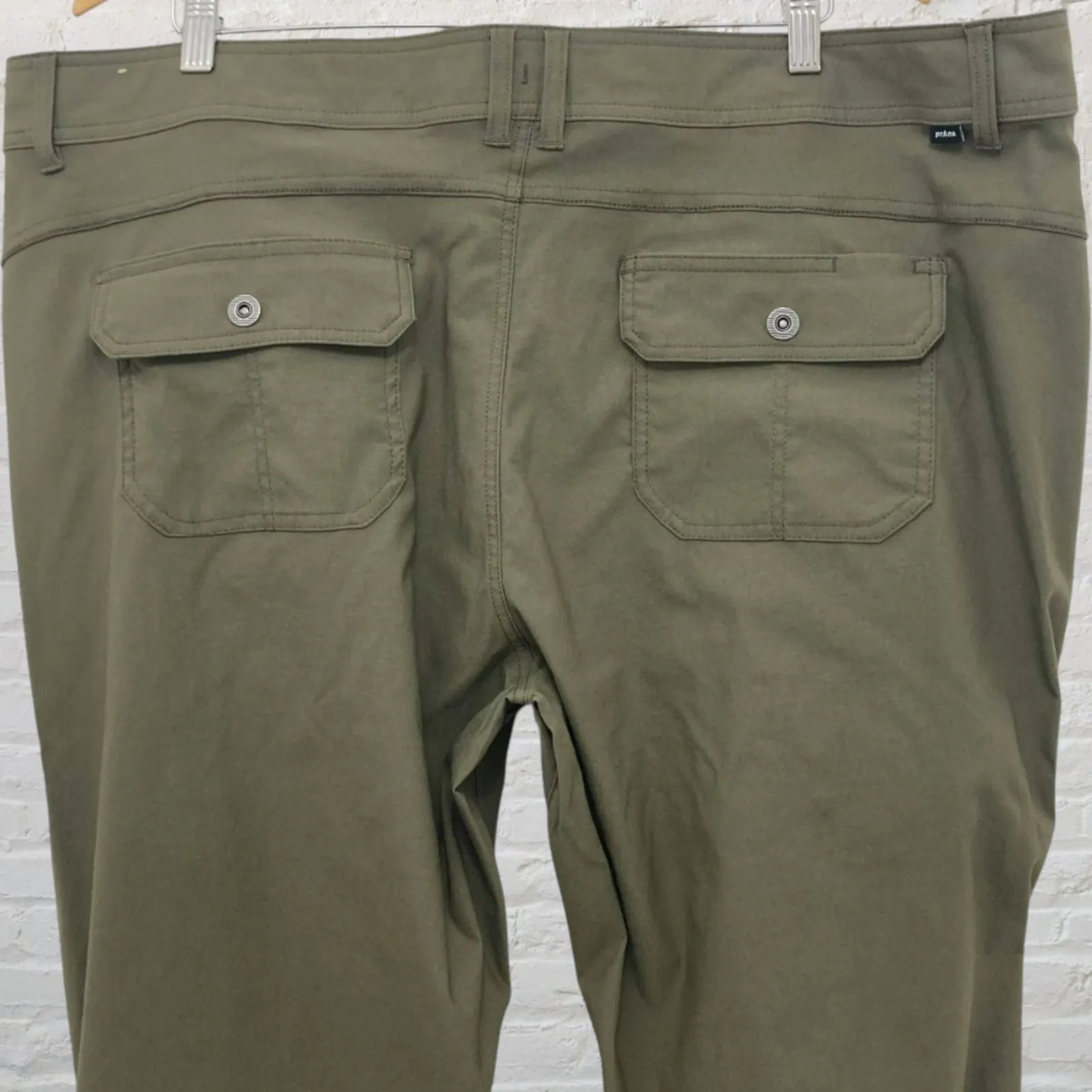 prAna Halle Pant Plus II 22W Olive ReZion Stretch Hiking Outdoor Pants NWOT - Image 6