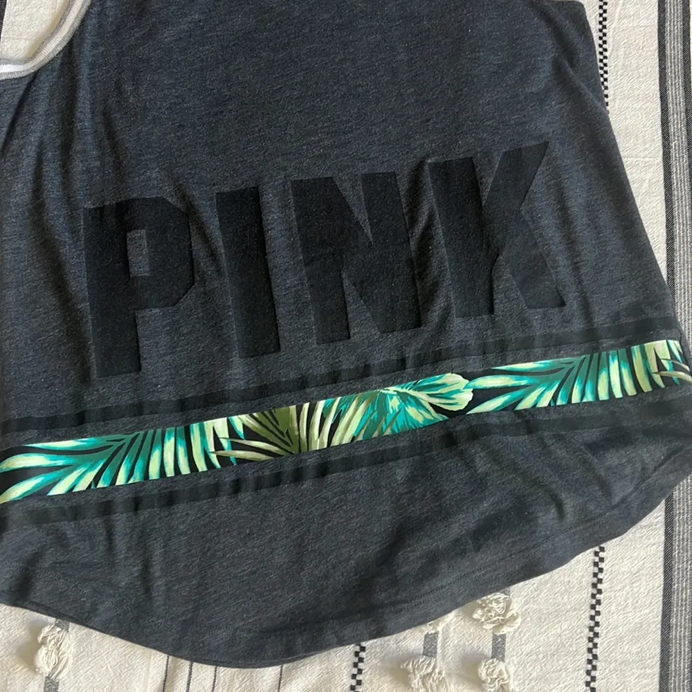 Pink Victoria’s Secret • palm leaf racerback tank top - Image 91