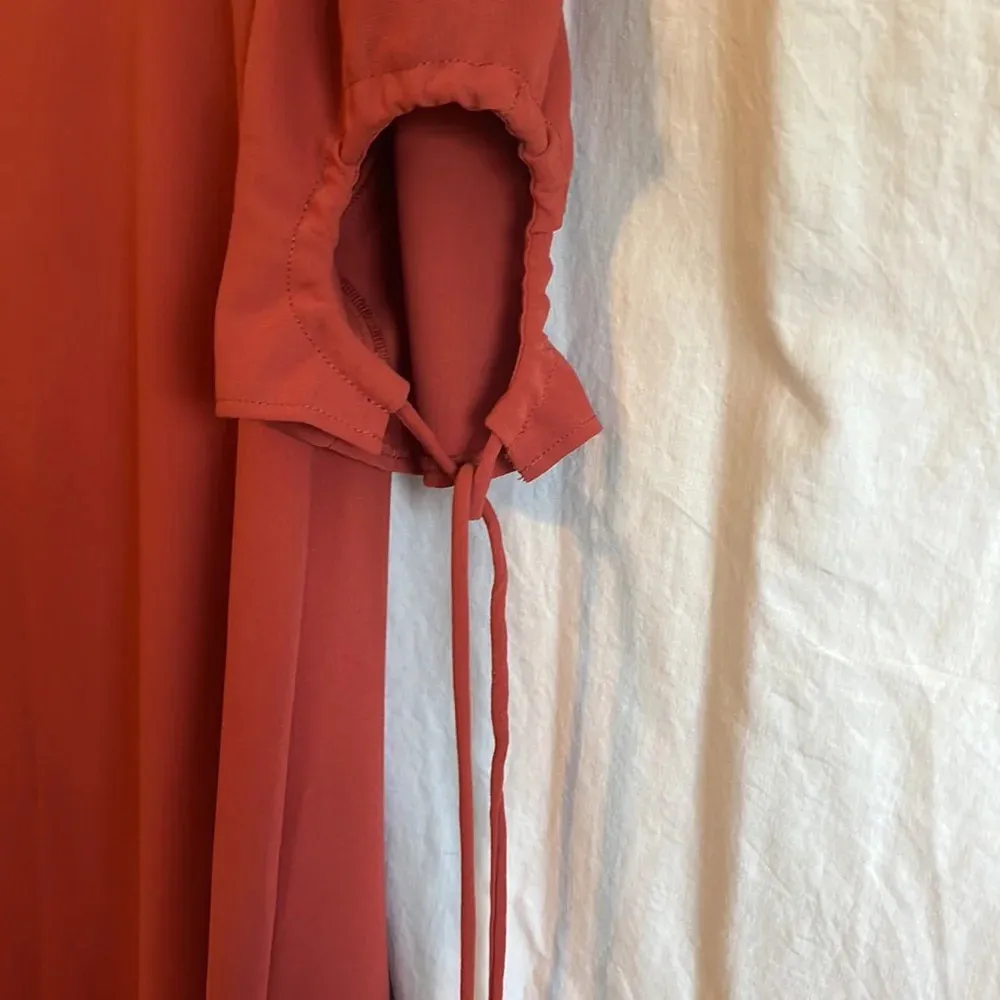 See by Chloe Crewneck Mini Dress Burnt Orange Cutout Tie Short Sleeve 36… - Image 10