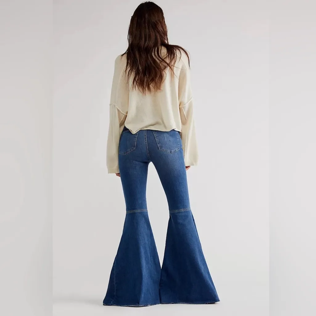 Free People Women's Sz 24 Just Float On Flare Jeans - Image 9