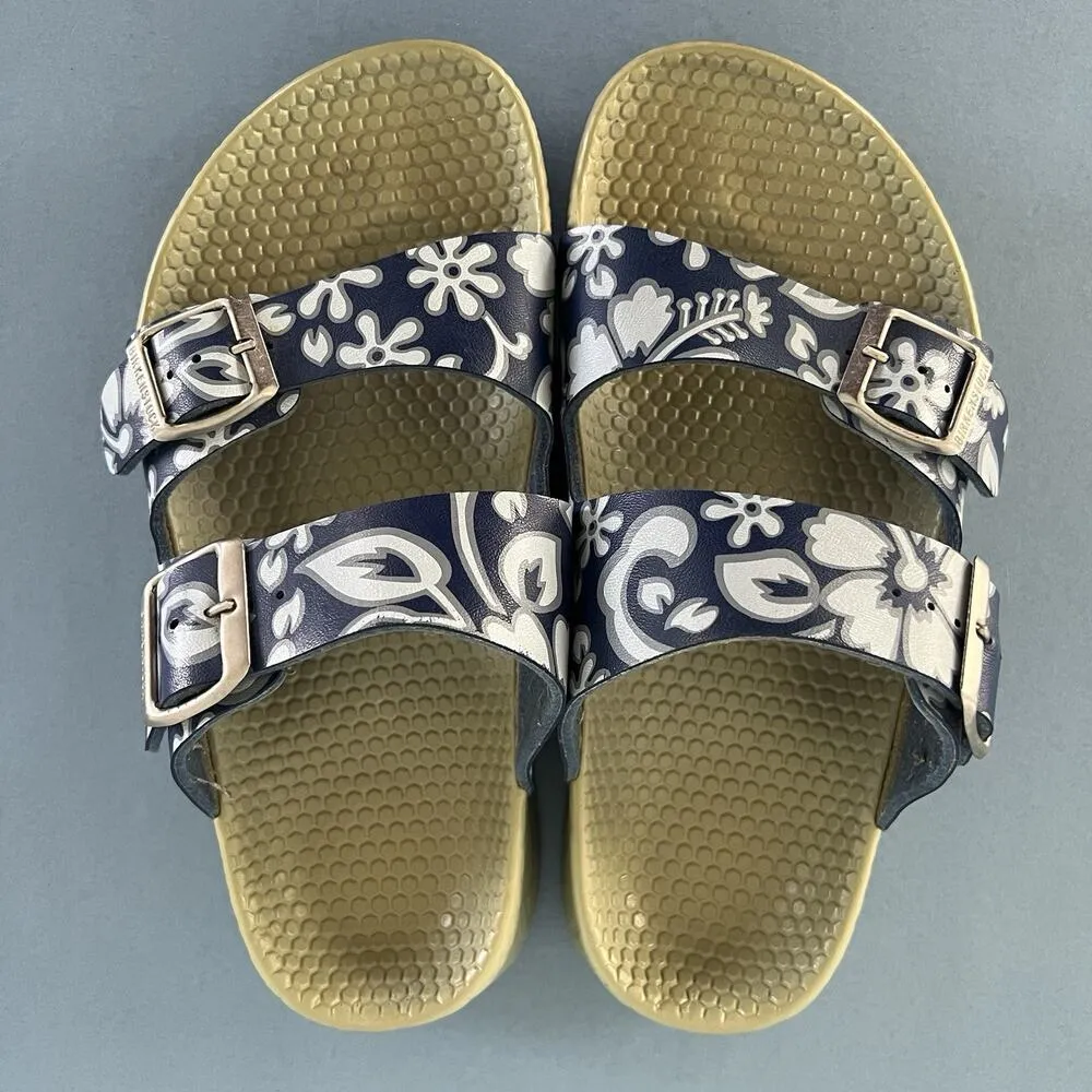 Birkenstock Birkis Arizona Blue Floral Hawaiian Waterproof Rubber Sandals - Image 7