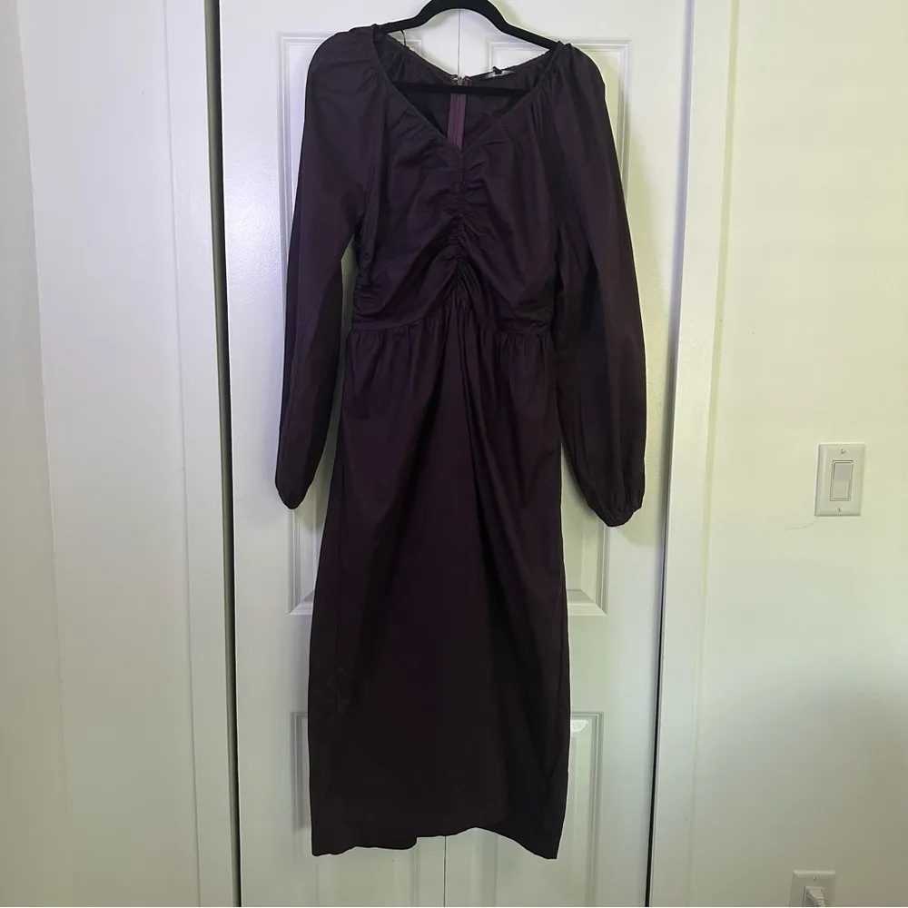 Jacquie The Label Layla Long Sleeve Fitted Bodice Maxi Dress Large NEW Purple - Image 2