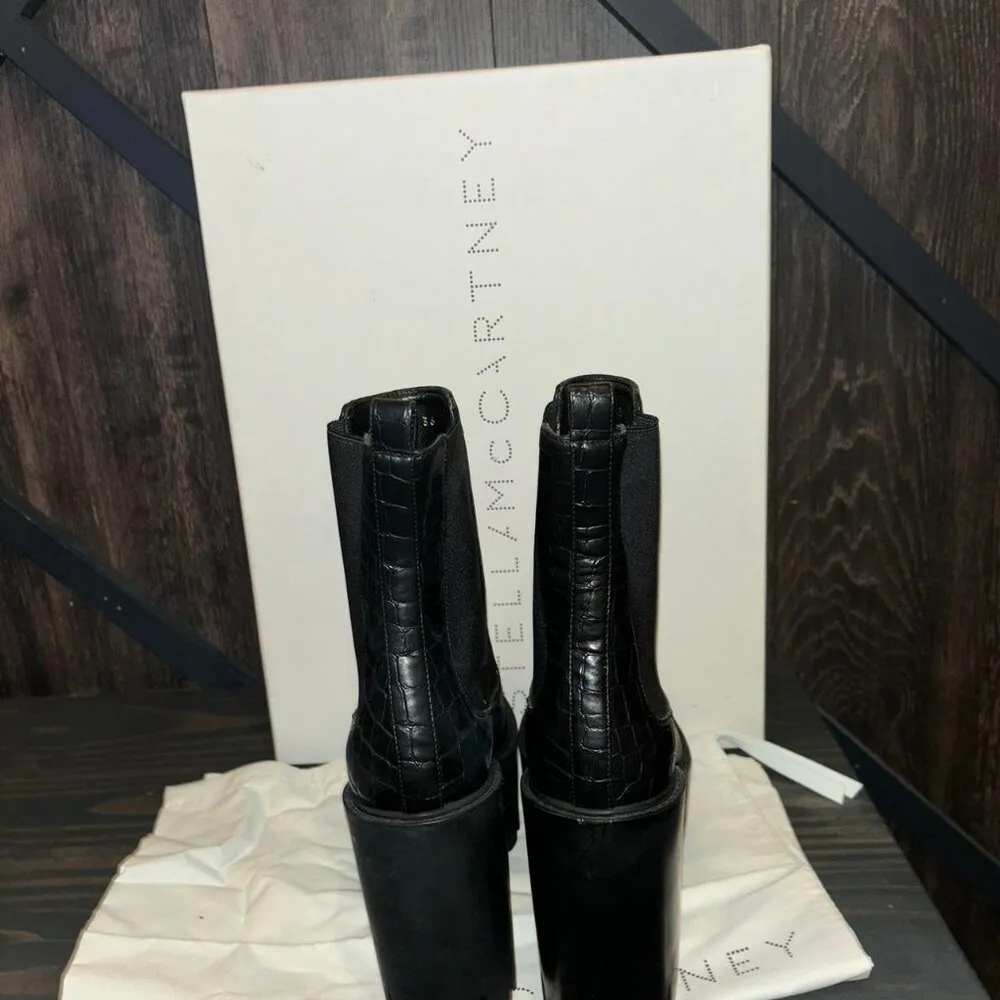 Stella McCartney monster crocodile- effect faux leather ankle boot - Image 4