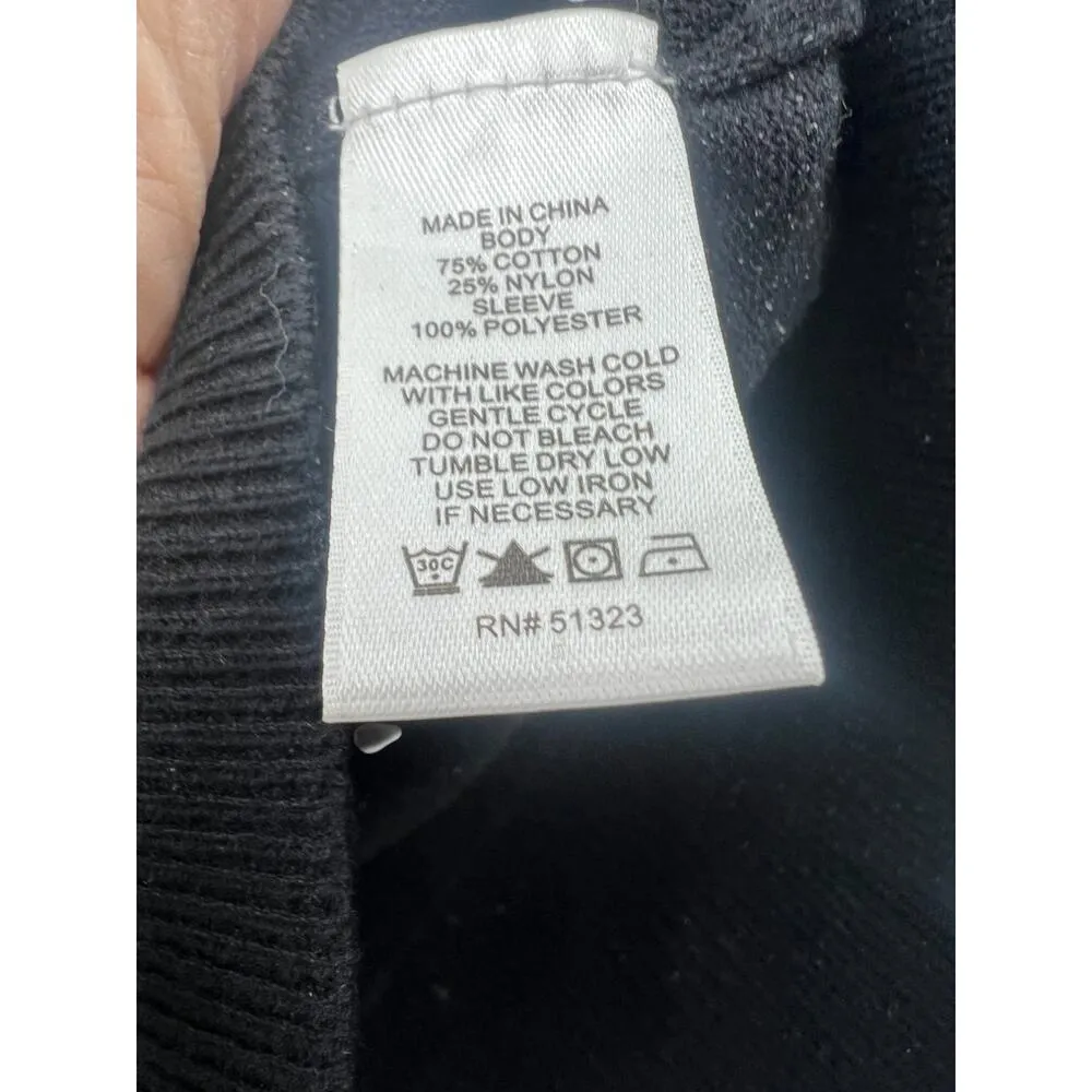 CeeCee Boutique | XS | Pullover Sweater Mock Neck Sheer Gold Dot Sleeve Women's Black - Image 6