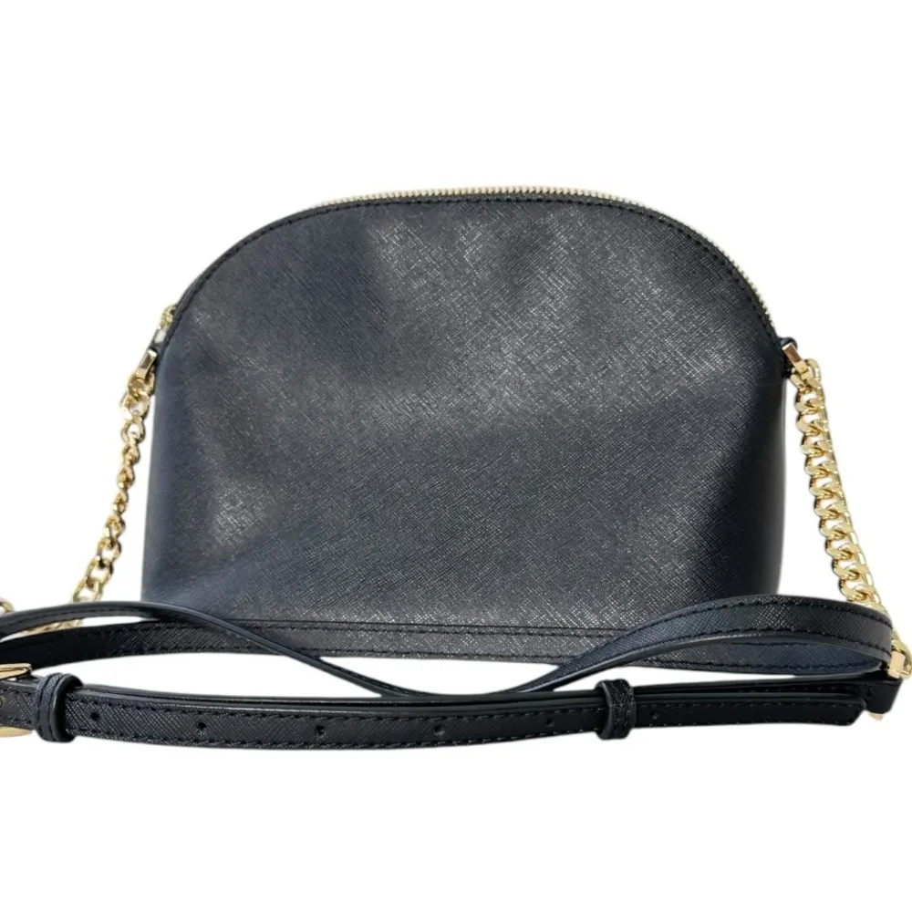 Michael Kors Black Leather Crossbody Handbag - Image 4