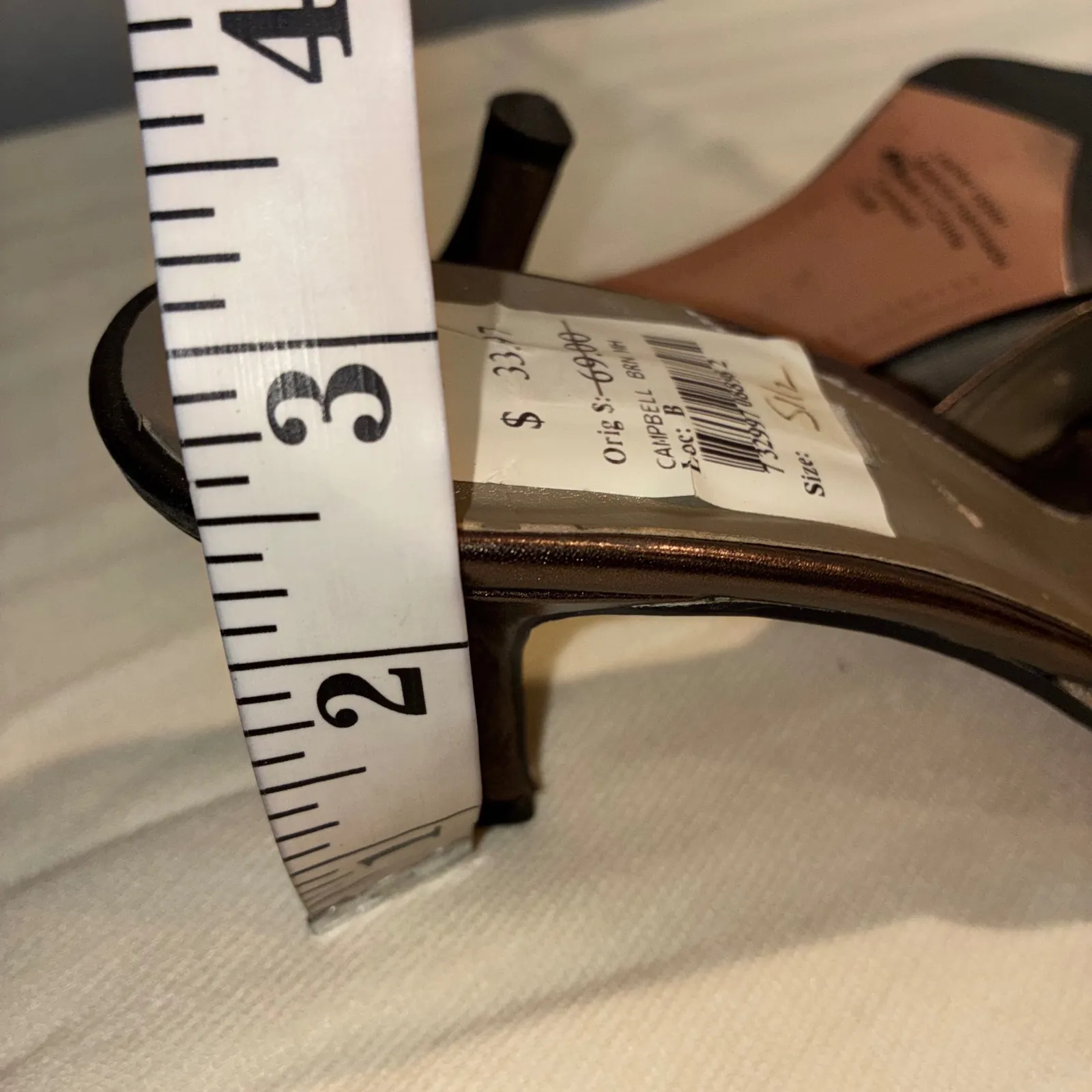 Alfani Campbell Woman5.5  Brown Snake Print Leather Mule Heels Pointed Toe Party - Image 7