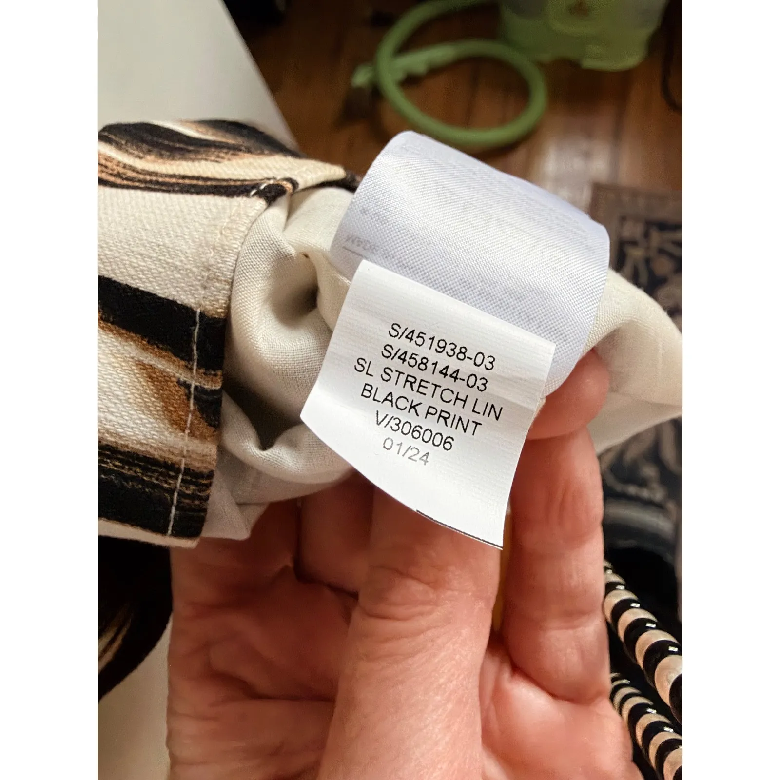 NWT Banana Republic Linen Blend Black White Ikat Print Tank Dress Size 4 - Image 5