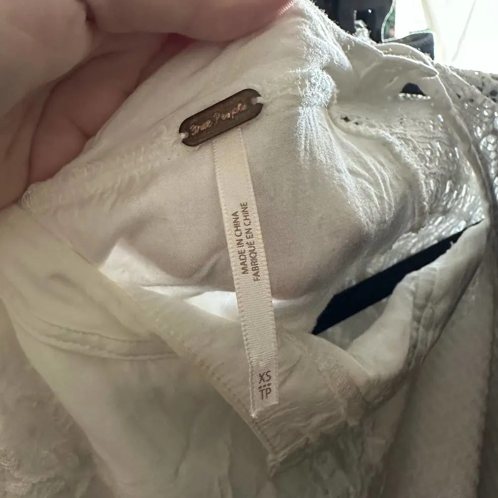 Free People Sweetest Thing Thermal Top White Size XS - Image 4