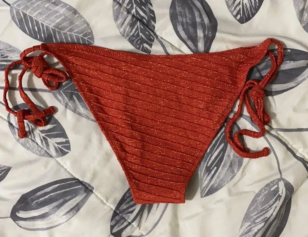 Sparkly Burnt Red Orange Bikini Bottom - Image 2
