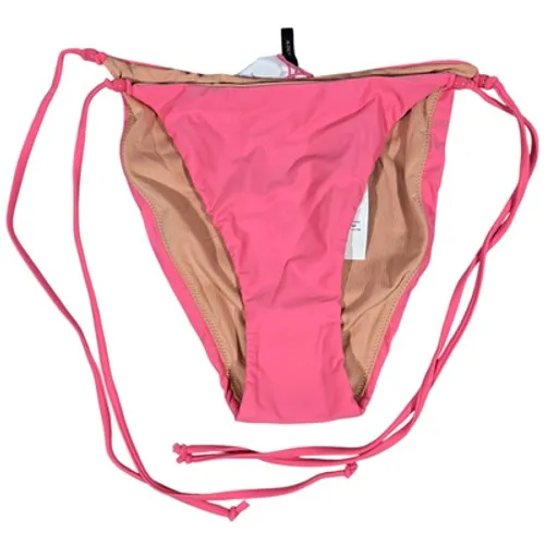 J. Crew Curved-waist cheeky string bikini bottom with beads Tea Rose M NWT‎ - Image 4