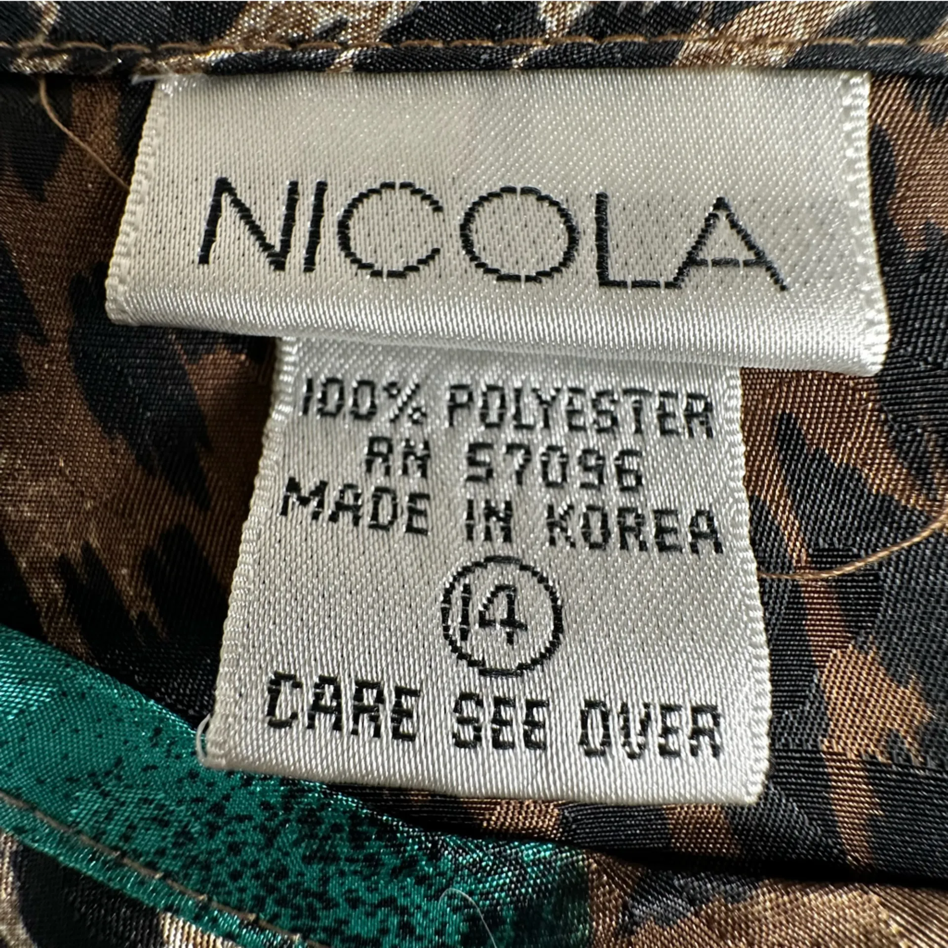 Vintage Mob‎ Wife Nicola Animal prints and polkadot blouse size 14 Brown - Image 5